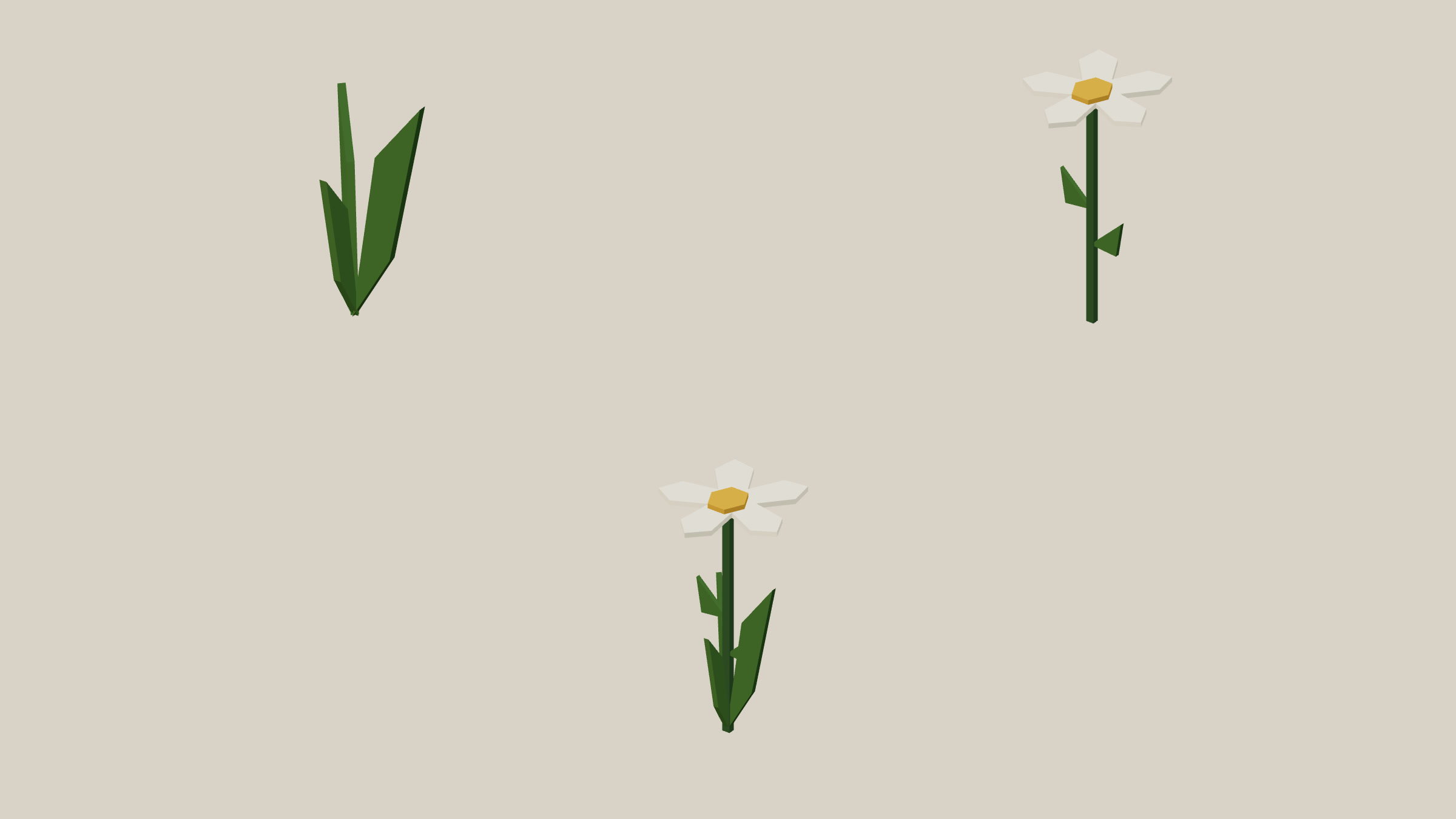 Constructed background grass and flowers