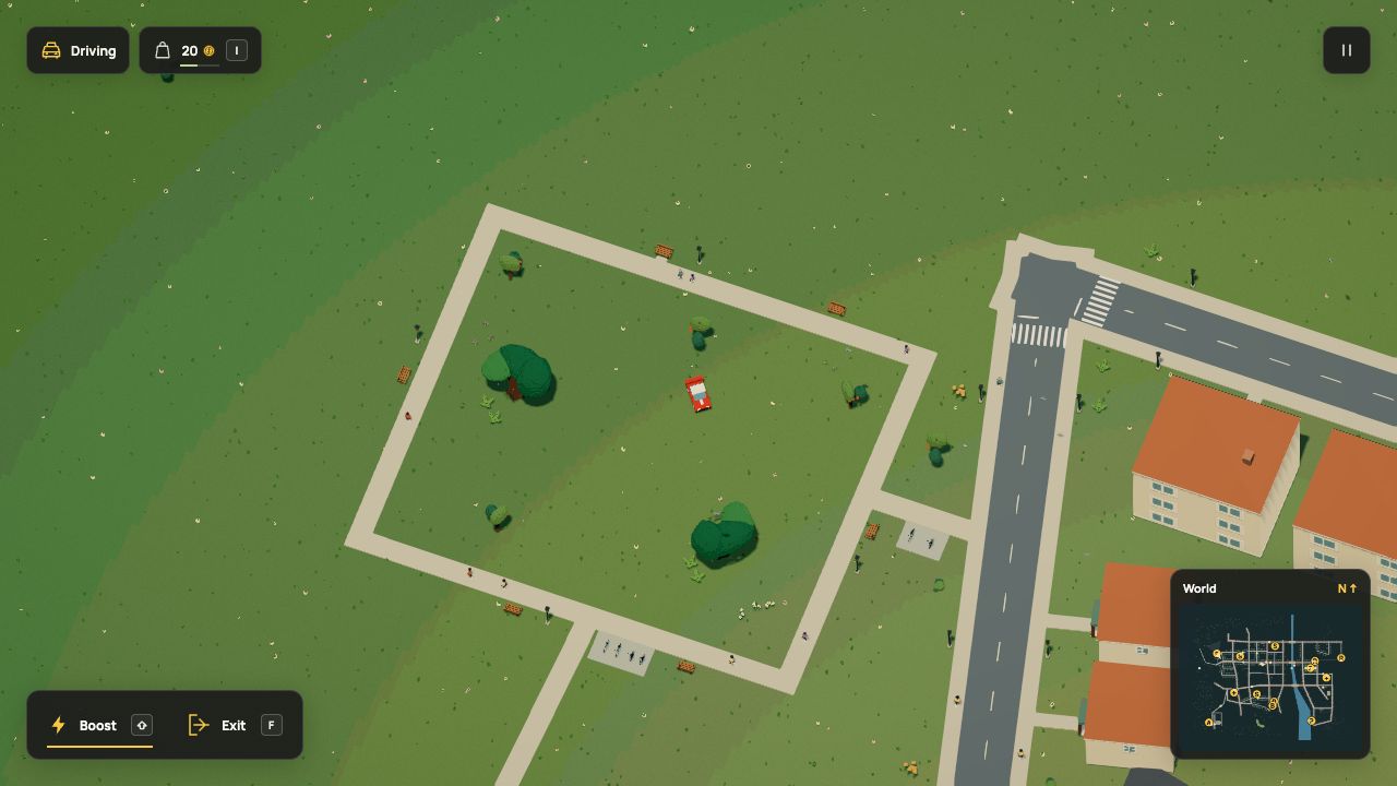 Connected paths, seating and planting