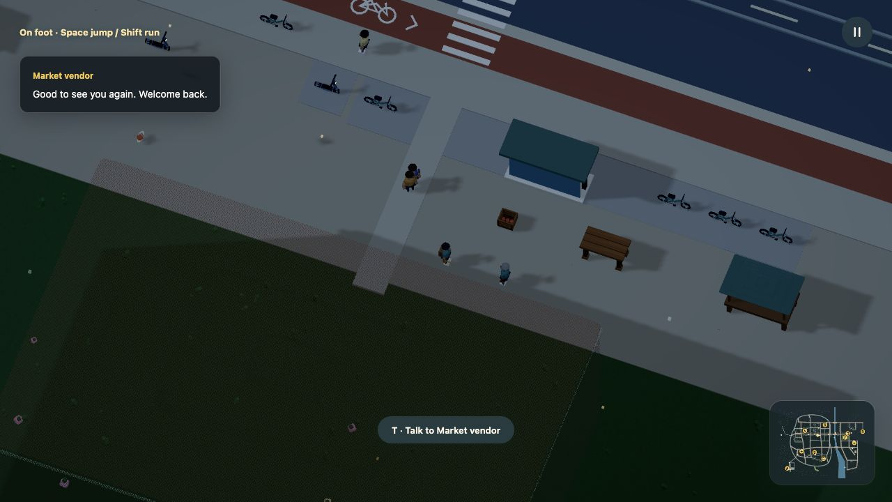 A return greeting after saving and reloading
