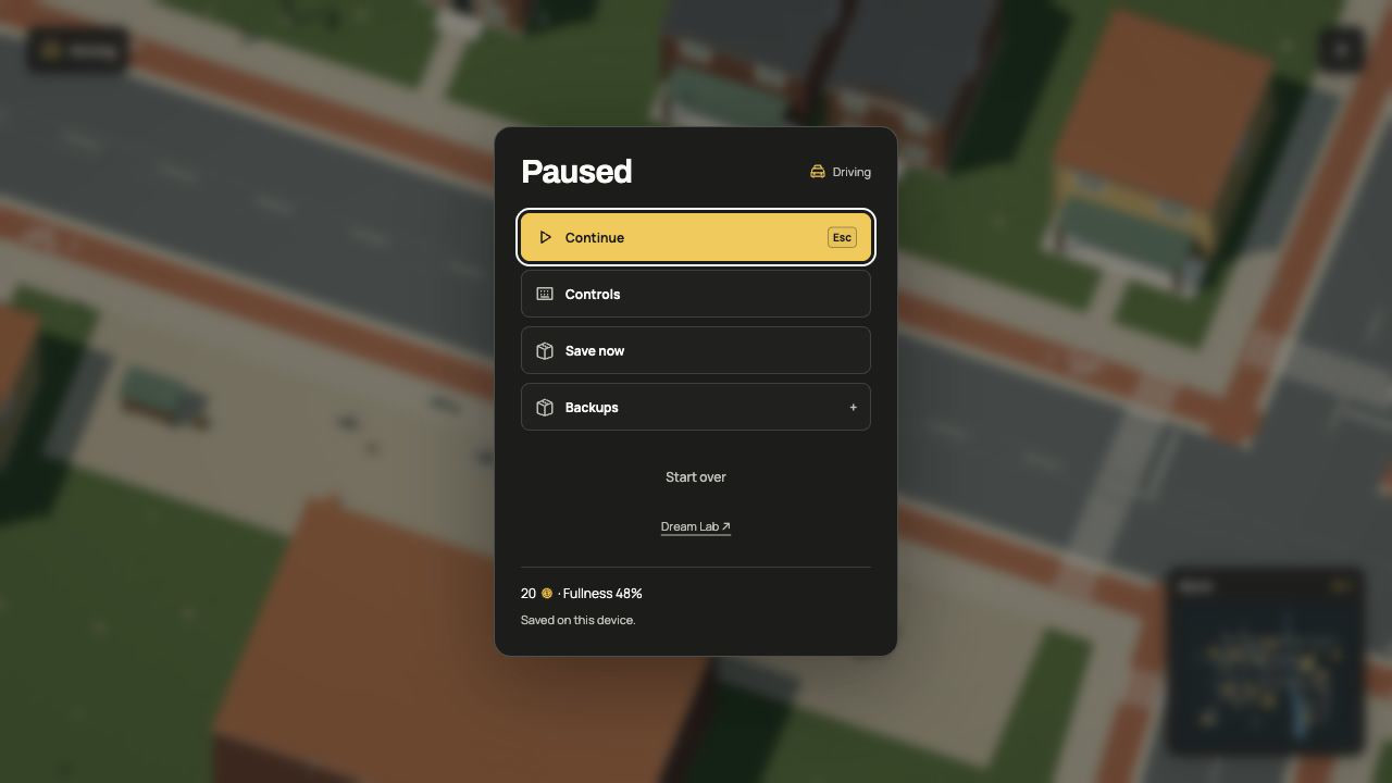 Save controls in the pause menu