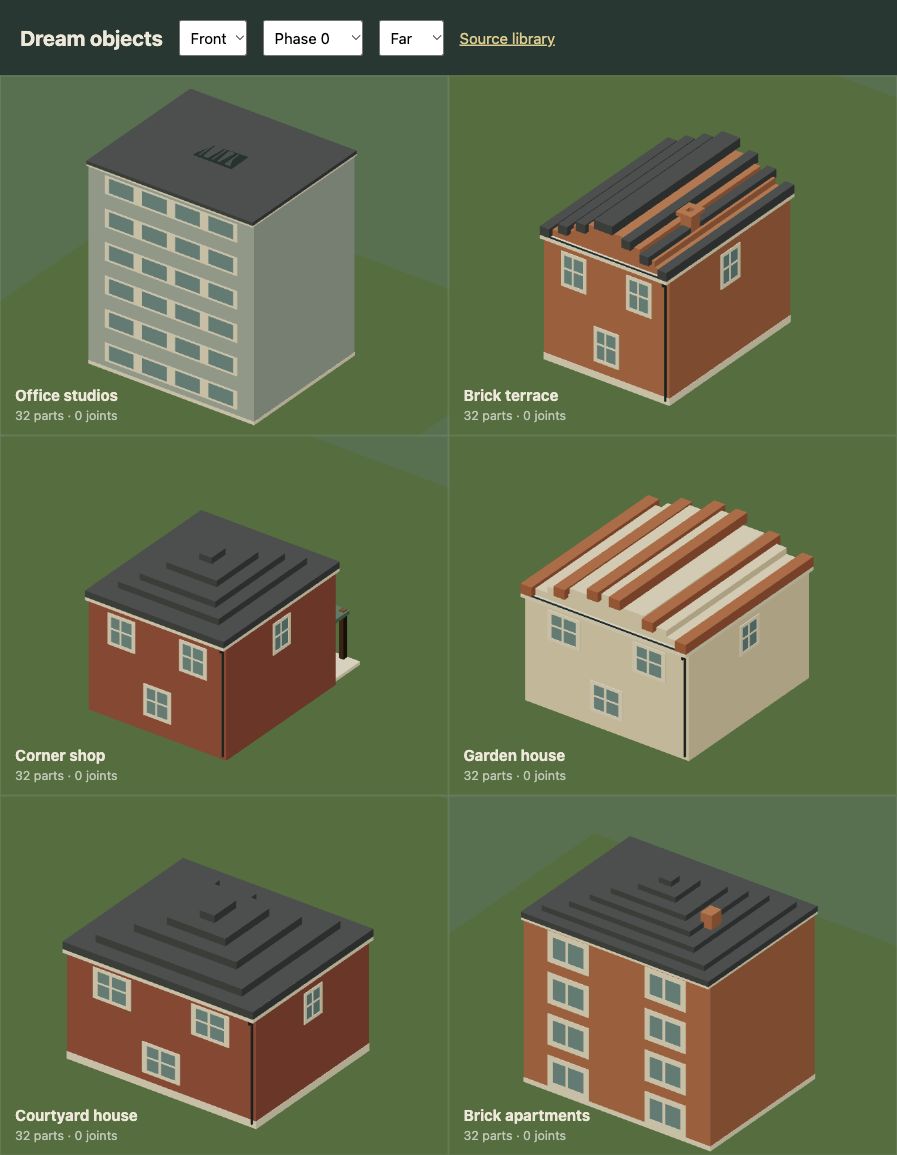 Housing, shops and offices composed in Dream 2
