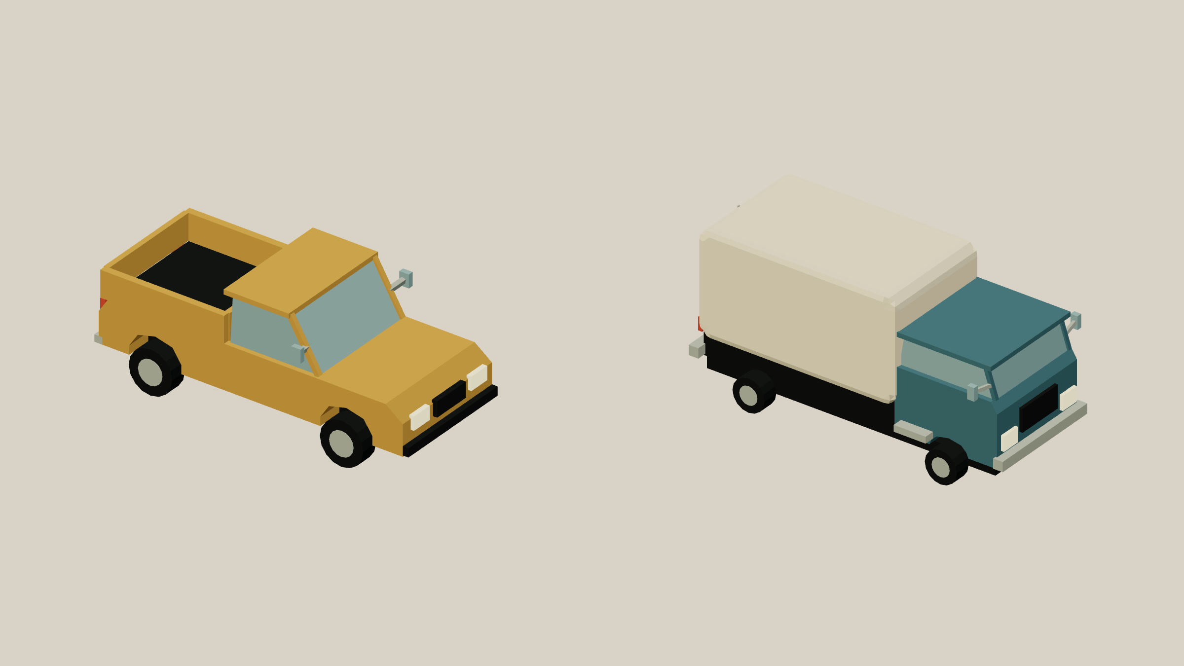 Pickup and parcel truck